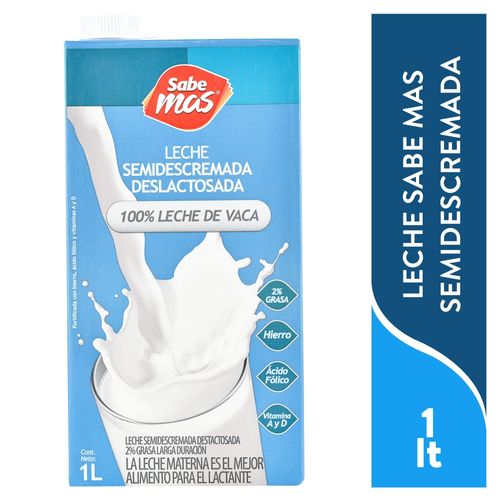 Leche Sabemas  Deslactosada Ultrapasteurizada Y Homogenizada - 1000ml