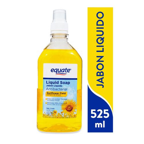 Jabón Liquido Equate Antibacterial Con Girasol 525ml