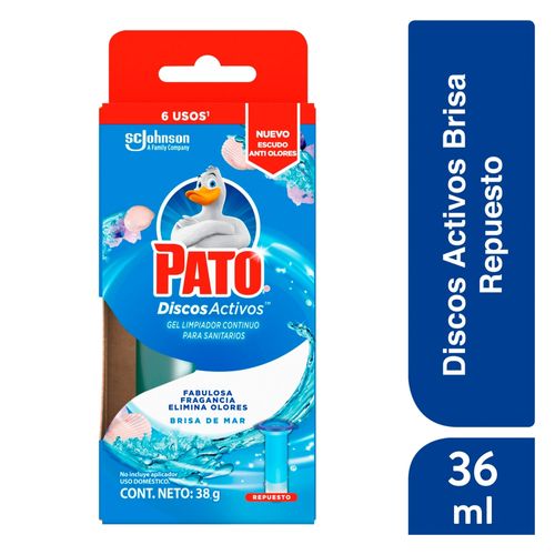 Discos Pato Baños Activos Brisa De Mar Repuesto - 36ml