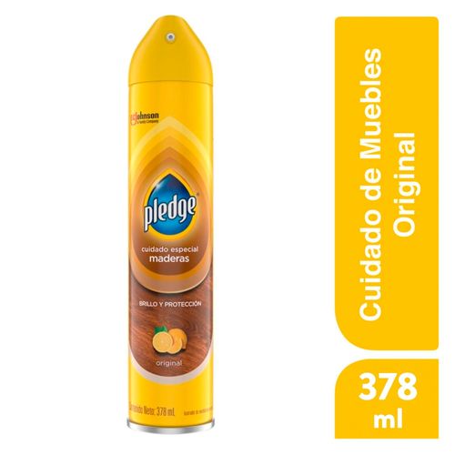 Lustrador Pledge Cuidado De Muebles Aroma Original - Brillo Y protección A Madera - 378ml