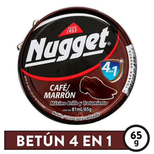 Betún en pasta Nugget color café máximo brillo y tratamiento - 65 g