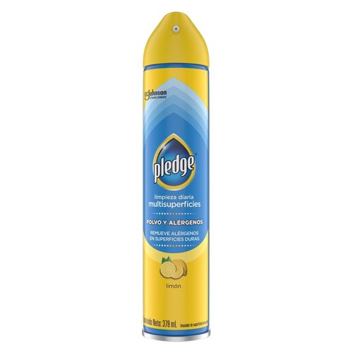 Limpiador Multisuperficies Pledge Limpieza Diaria en Aerosol Limón 378 ml