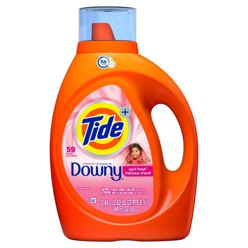 Detergente Líquido Tide April Fresh para Ropa Blanca y Color 59 Lavadas - 2,48 L