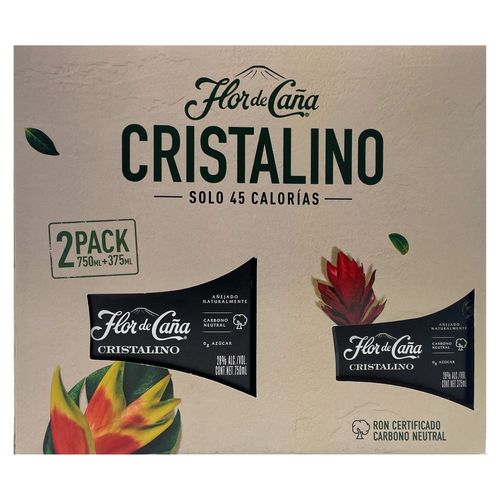 Ron Flor de Caña Cristalino 750 ml + 375 ml - 1125 ml