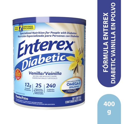 Fórmula Enterex Diabetic vainilla en polvo -400 g