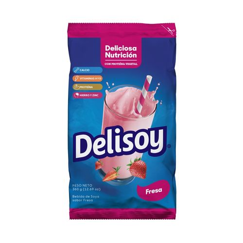 Bebida en Polvo Delisoy Fresa - 360 g