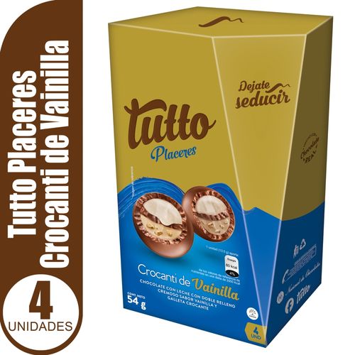 Chocolat Tutto Placeres Crocanti 4u 54gr