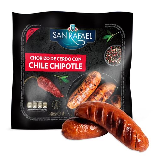 Chorizo De Cerdo Con Chile Chipotle San Rafael, Libre De Glúten - 300g