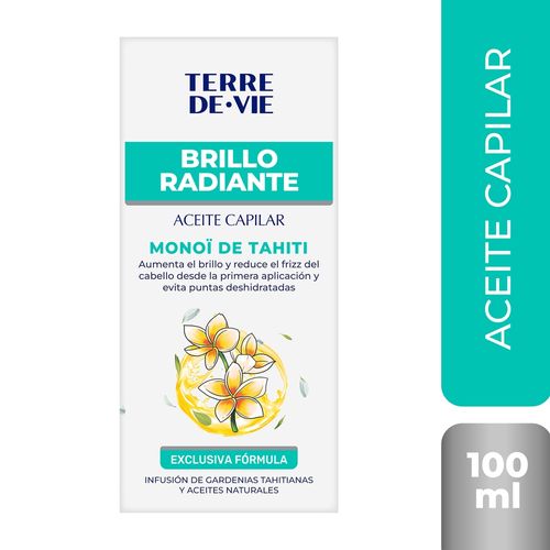 Aceite Terre De Vie monoï de tahiti brillo radiantes - 100 ml