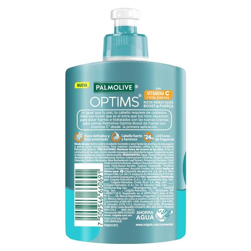 Crema Para Peinar Palmolive Optims Vitamina C, Rizos Hidratados - 150ml