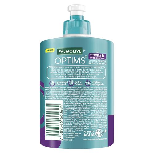 Crema Para Peinar Palmolive Optims Vitamina B, Extra Nutrición - 150ml