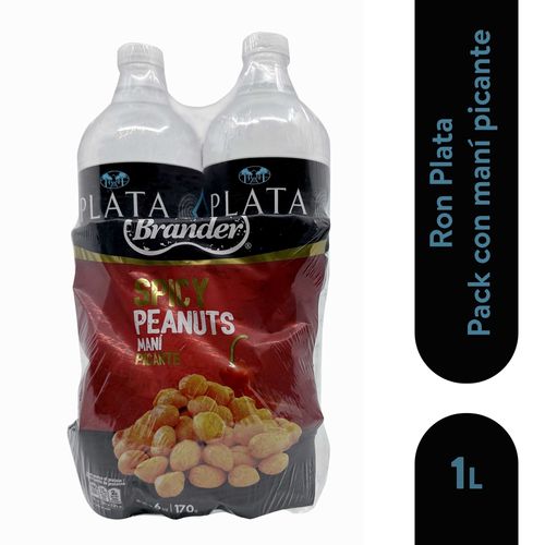 Ron Plata Pack con maní picante -1000 ml