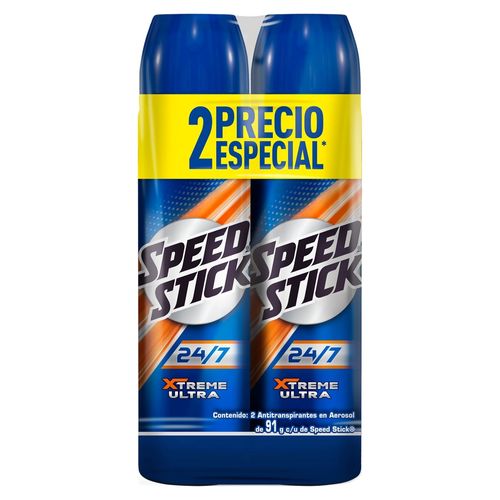 Desodorante Antitranspirante Speed Stick 24/7 Xtreme Ultra Aerosol 91 g 2 Pack