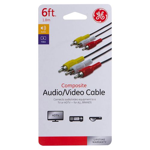 Cable GE 33608 audio y video RCA a RCA de 1.8 m