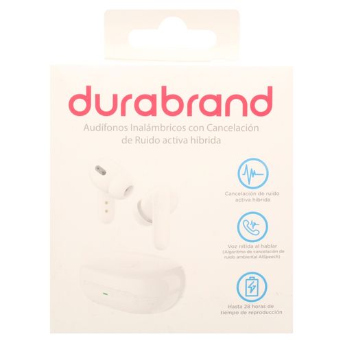 Audífonos Durabrand H20PROWH BTdubs color blanco