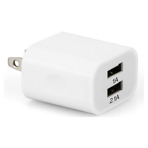 Cargador Argom dual USB 2 en 1 color blanco