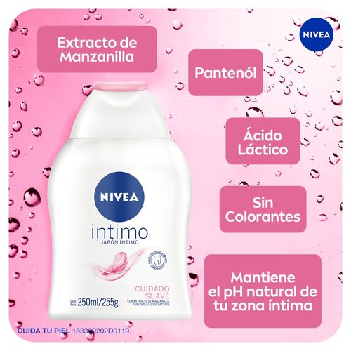 Jabón Íntimo Nivea Cuidado Suave -250 ml