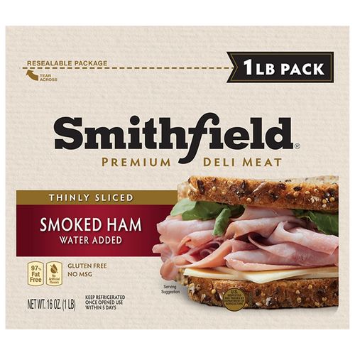 Jamón Smithfield premium deli meat ahumado - 454 g