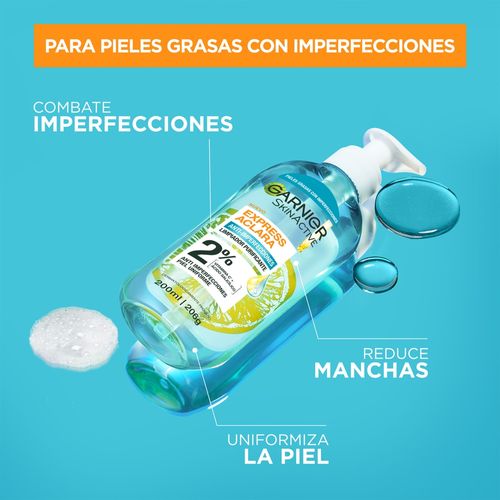 Gel Garnier Limpiador Profundo Express Aclara Anti Imperfecciones - 200 ml