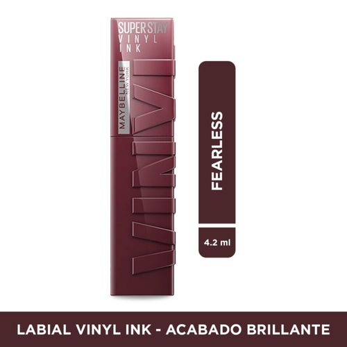 Labial líquido Vinyl Ink Maybelline NY Tono Fearless  -4.2 ml