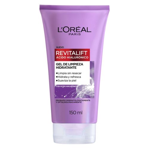 Gel L'Oréal París limpiador Hidratante Ácido Hialurónico - 150 ml