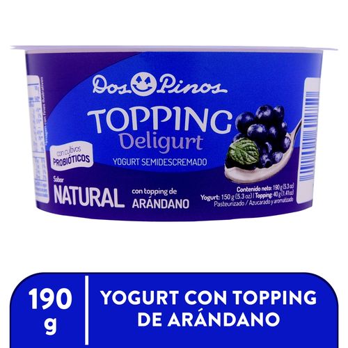 Yogurt Dos Pinos Topping Arándanos - 190 g