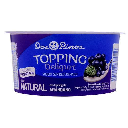 Yogurt Dos Pinos Topping Arándanos - 190 g