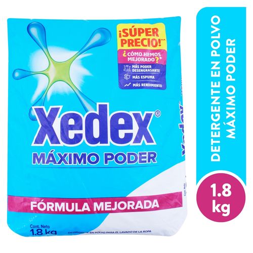 Detergente en polvo Xedex máximo poder - 1800 g