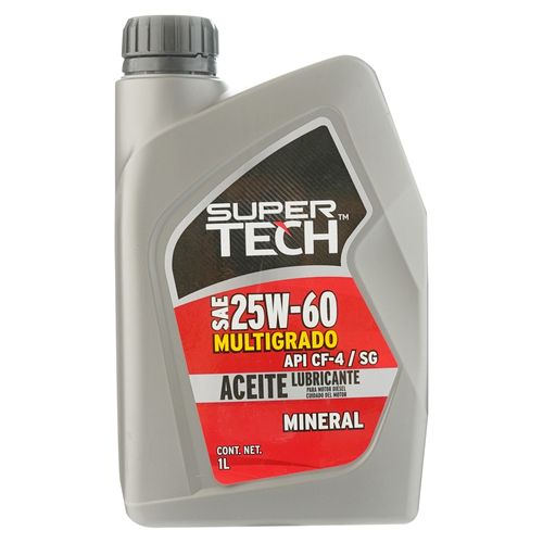 Aceite lubricante Super Tech mineral 25w/60w - 1 L