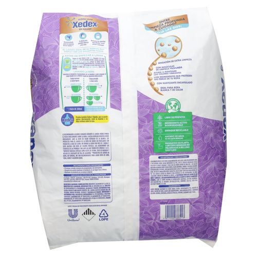 Detergente multiacción Xedex con suavizante pétalos de violeta - 5000 g