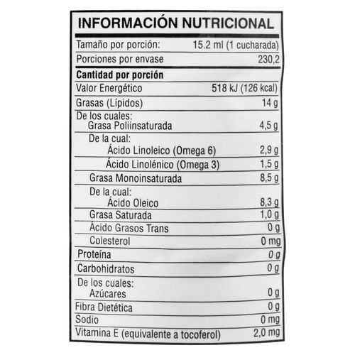Aceite de canola Great Value puro comestible - 3500 ml