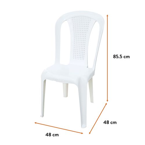 Silla Megaplast sin descanza brazos blanca - 1 Ud