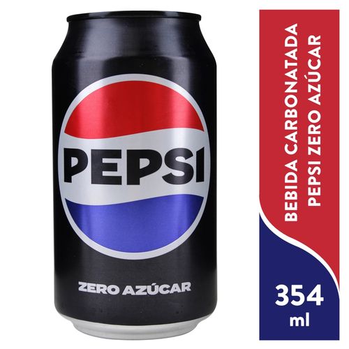 Bebida gaseosa Pepsi black zero azúcar en lata - 355 ml