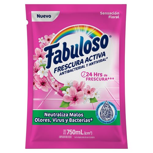 Desinfectante Multiusos Fabuloso Sensación Floral, Antibacterial Y Antiviral - 750ml