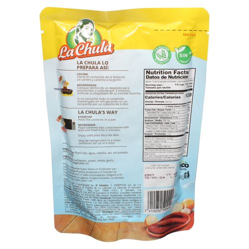 Frijoles rojos La chula volteados - 400 g