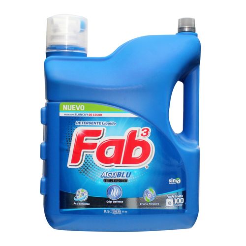 Detergente Liquido Fab Actiblue - 8300ml