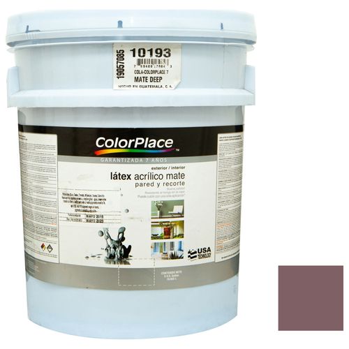 Pintura Látex ColorPlace Acrílico Mate Base Deep. 7 Años De Garantía - Cubeta