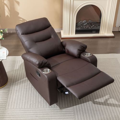 Sillón Home Trends Reclinable Portavasos Café
