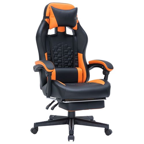 Silla Home Trends Gamer Respaldar Quilt Naranja 128 cm