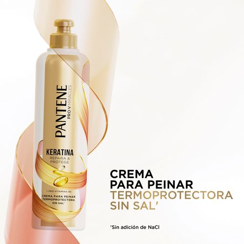 Crema para peinar Pantene keratina repara y protege sin sal  - 300 ml