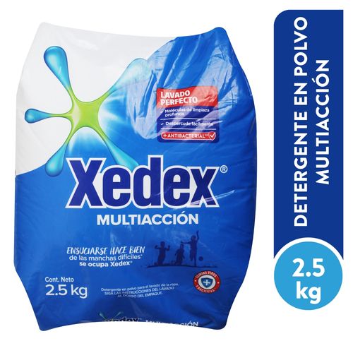 Detergente en polvo Xedex multiacción limpieza activa -  2.3 kg