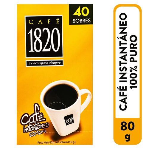 Cafe Café 1820 Instantaneo De 40 Sobres - 2 g