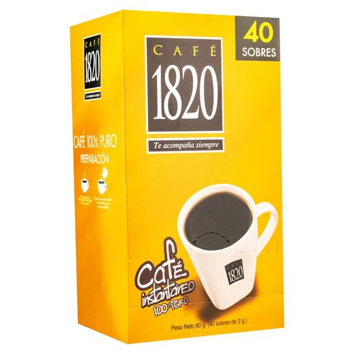 Cafe Café 1820 Instantaneo De 40 Sobres - 2 g