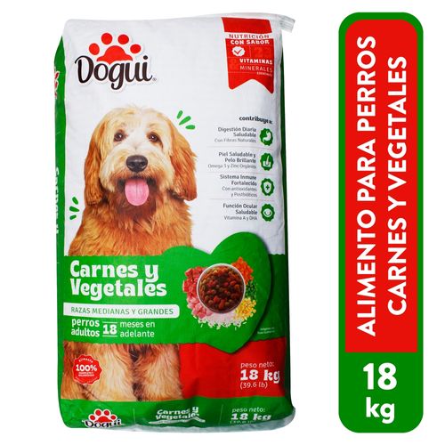 Alimento Dogui Perro Adulto Sabor Carne Y Vegetales, 18 Meses En Adelante - 18Kg