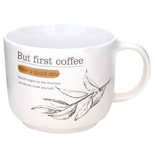 Taza Mainstays de porcelana con diseño surtido -400 ml