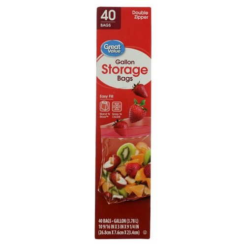 Bolsa Great Value Alimentos Almacena - 40 Unidades