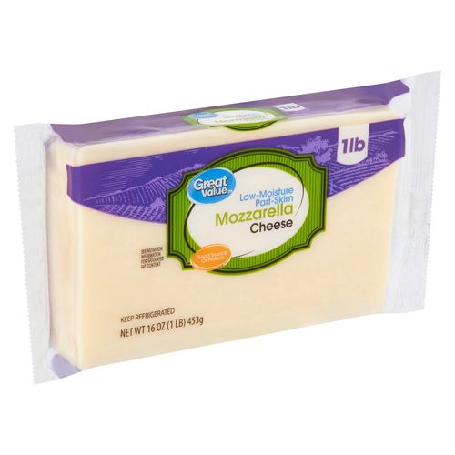 Queso Great Value mozzarella - 454 g