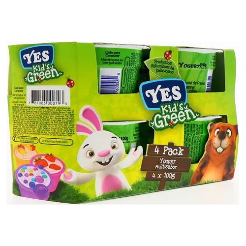 Yogurt Yes kids green surtido 4 pack - 400 g