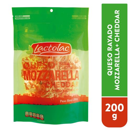 Queso Lactolac Mozzarella Y Cheddar Rallado - 200gr