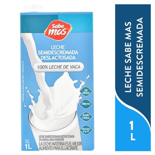 Leche Sabemas  Deslactosada Ultrapasteurizada Y Homogenizada - 1000ml